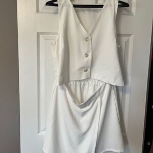 White boutique romper